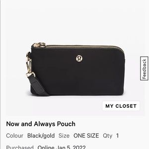 Lululemon wristlet wallet